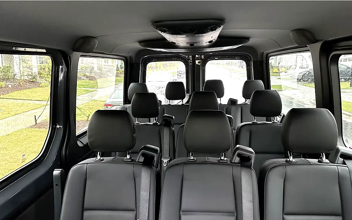 Leather-seated cabin of the 290TX Tours Mercedes-Benz Sprinter